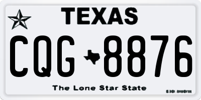 TX license plate CQG8876