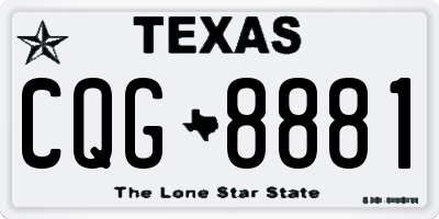 TX license plate CQG8881
