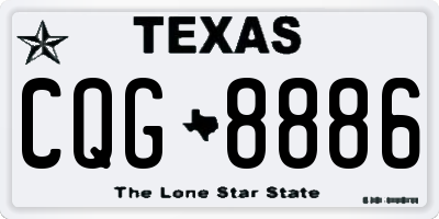 TX license plate CQG8886