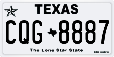 TX license plate CQG8887
