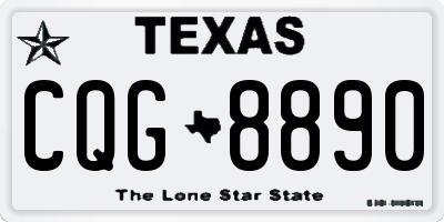 TX license plate CQG8890
