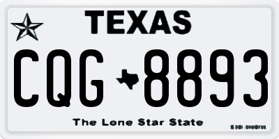 TX license plate CQG8893