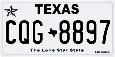 TX license plate CQG8897