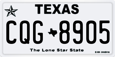 TX license plate CQG8905