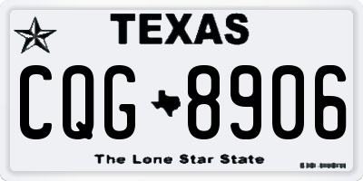 TX license plate CQG8906