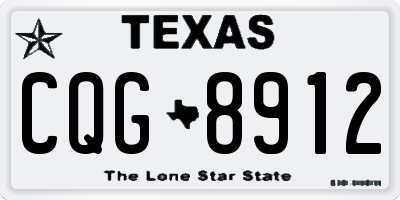 TX license plate CQG8912