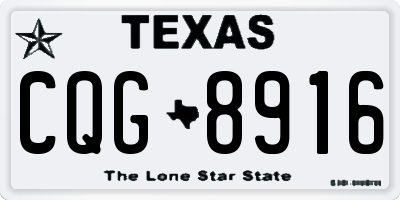 TX license plate CQG8916