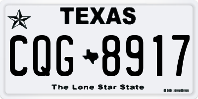 TX license plate CQG8917