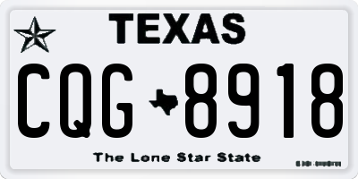 TX license plate CQG8918