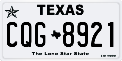 TX license plate CQG8921