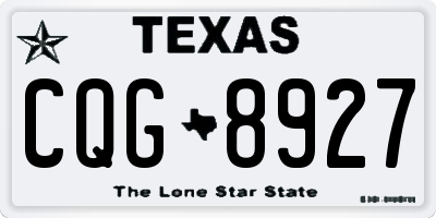 TX license plate CQG8927