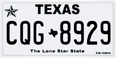 TX license plate CQG8929