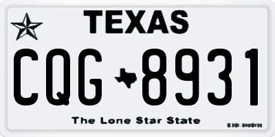 TX license plate CQG8931
