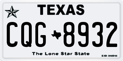 TX license plate CQG8932