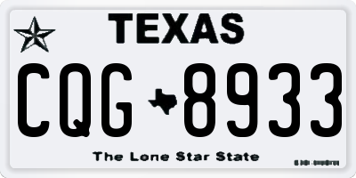 TX license plate CQG8933