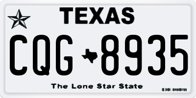 TX license plate CQG8935