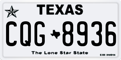 TX license plate CQG8936