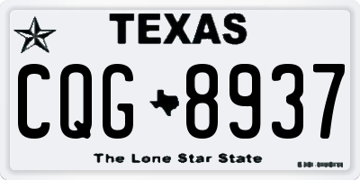 TX license plate CQG8937