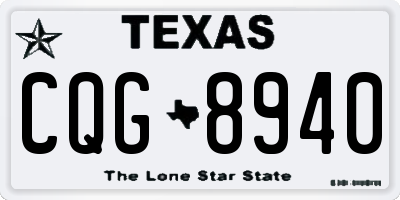 TX license plate CQG8940