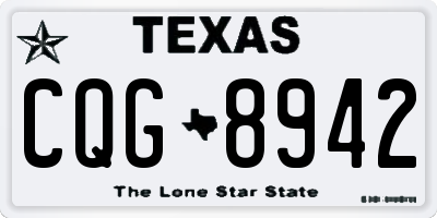 TX license plate CQG8942