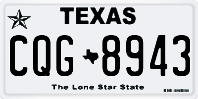 TX license plate CQG8943