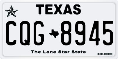 TX license plate CQG8945