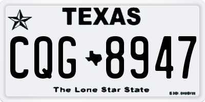 TX license plate CQG8947