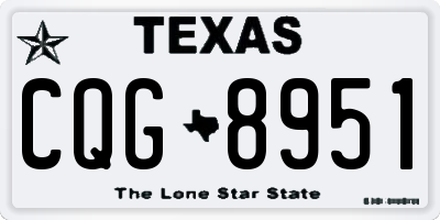 TX license plate CQG8951