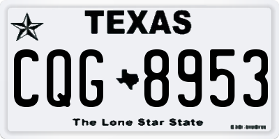 TX license plate CQG8953