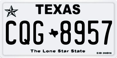 TX license plate CQG8957
