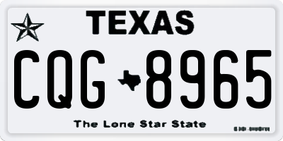 TX license plate CQG8965