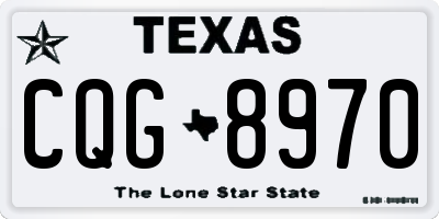TX license plate CQG8970