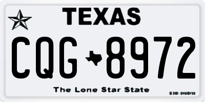 TX license plate CQG8972