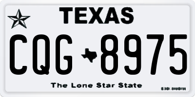 TX license plate CQG8975