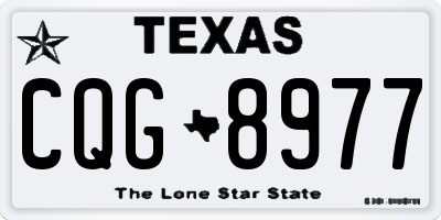 TX license plate CQG8977