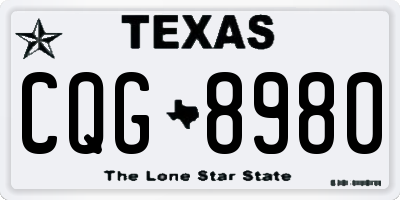 TX license plate CQG8980