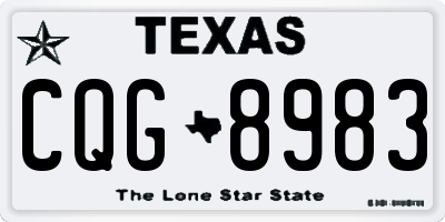 TX license plate CQG8983