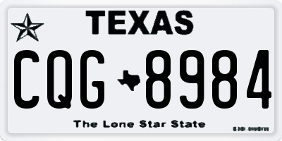 TX license plate CQG8984