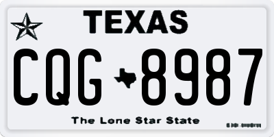 TX license plate CQG8987