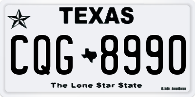 TX license plate CQG8990