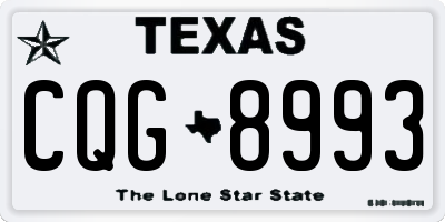 TX license plate CQG8993