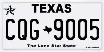 TX license plate CQG9005
