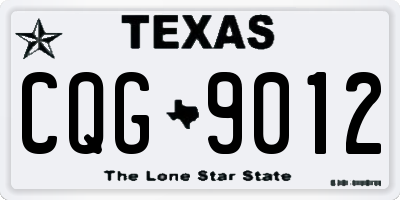 TX license plate CQG9012