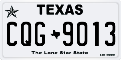 TX license plate CQG9013