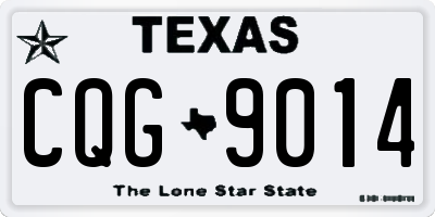 TX license plate CQG9014