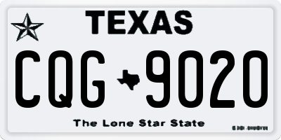 TX license plate CQG9020