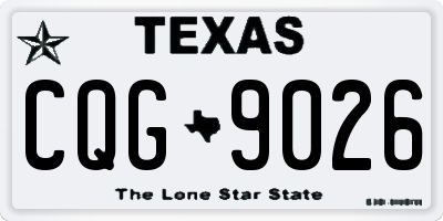 TX license plate CQG9026