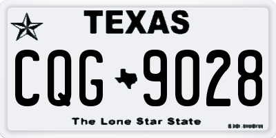 TX license plate CQG9028