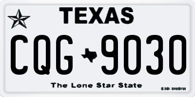 TX license plate CQG9030