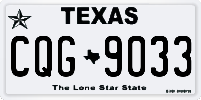 TX license plate CQG9033